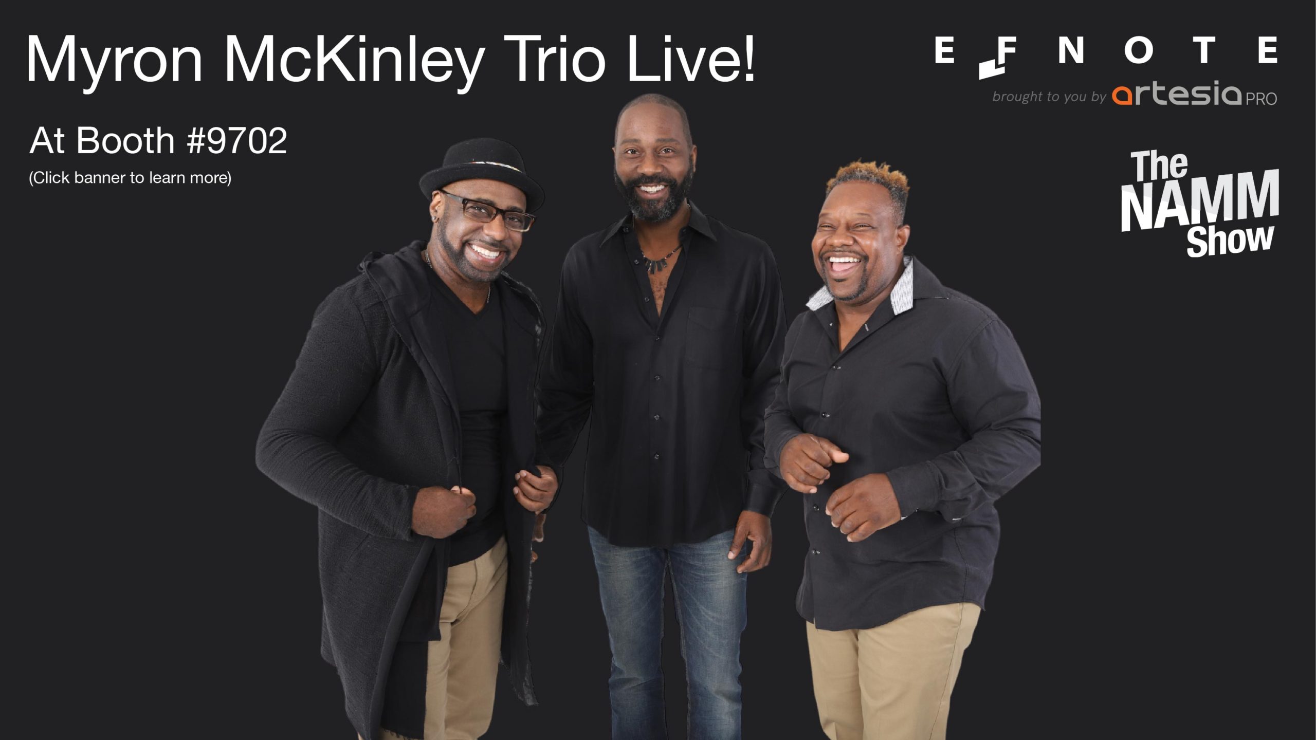 Myron McKinley Trio to play at NAMM Booth #9702