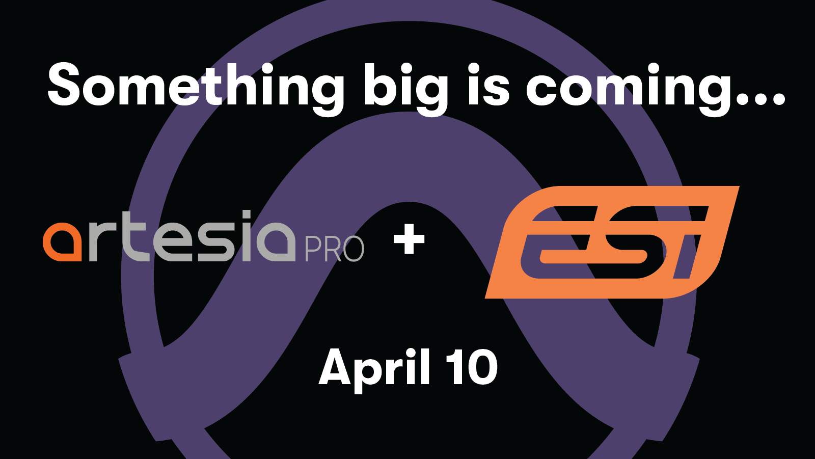 Something big is coming...April 10 Artesia Pro logo + ESI logo and Avid Pro Tools logo in the background