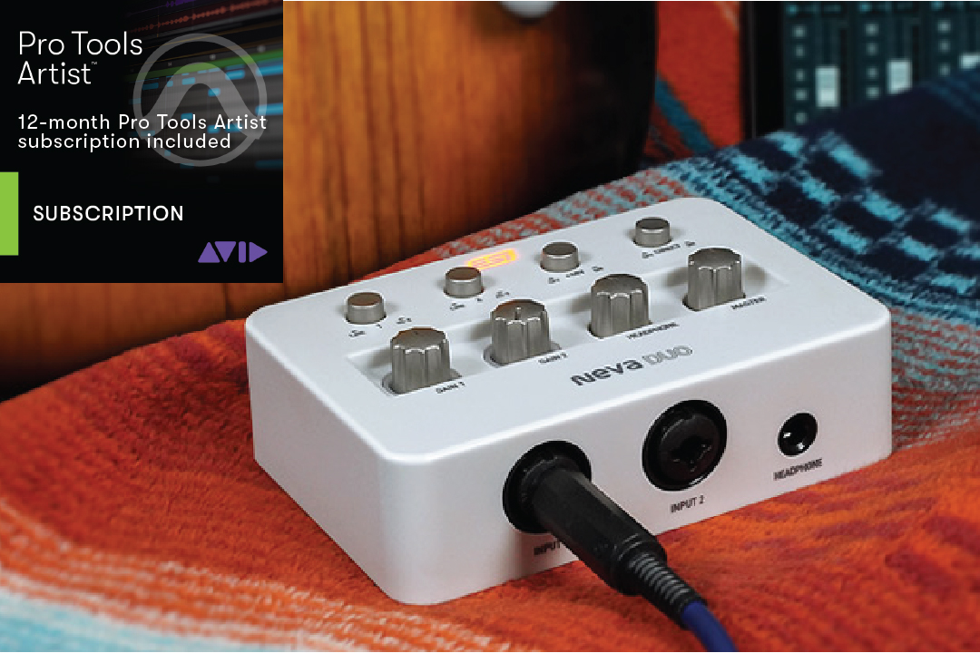 Pro Tools Artist 12-month subscription included with Neva DUO