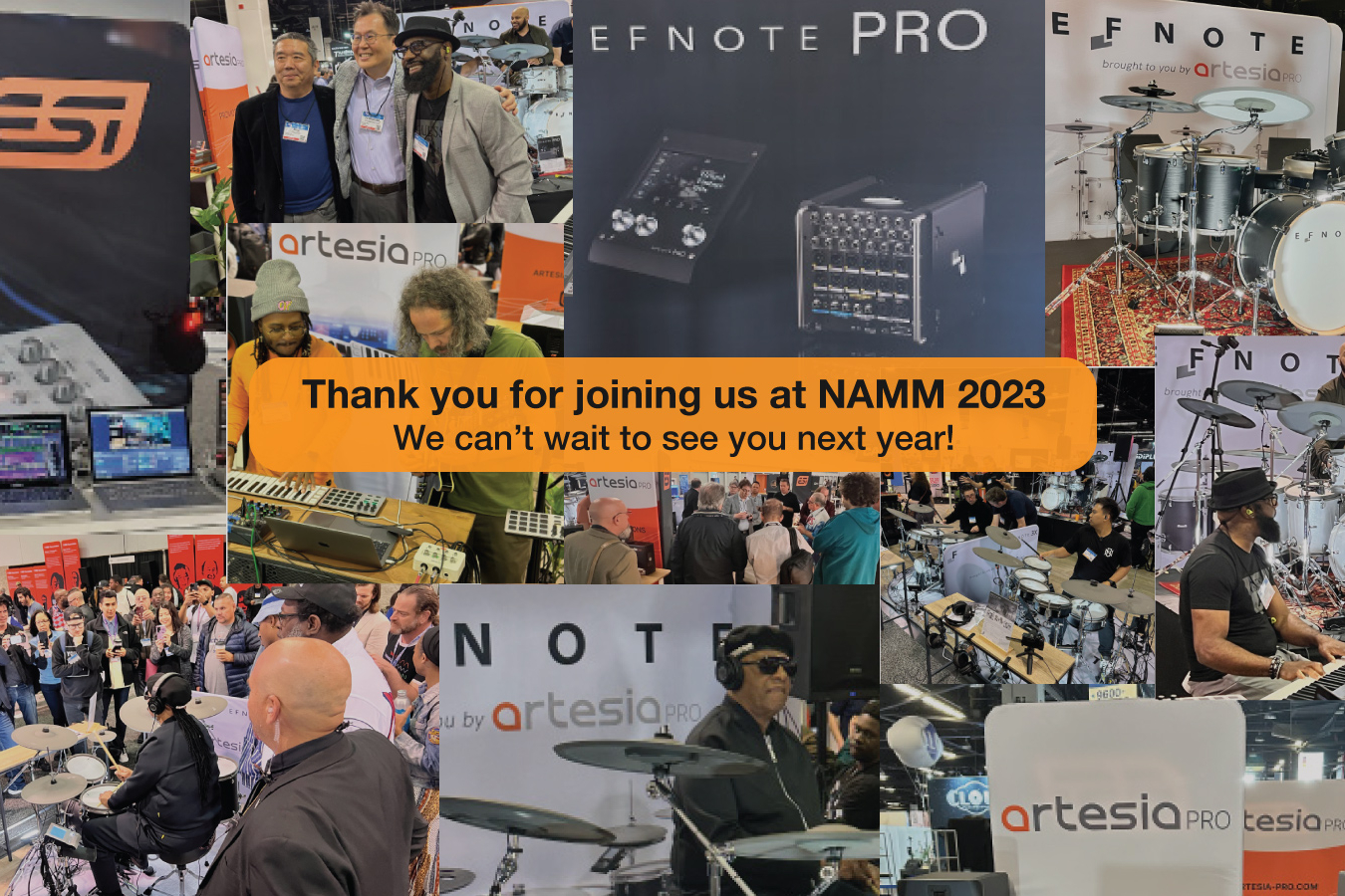 Thank you for joining us at NAMM 2023! [image collage]