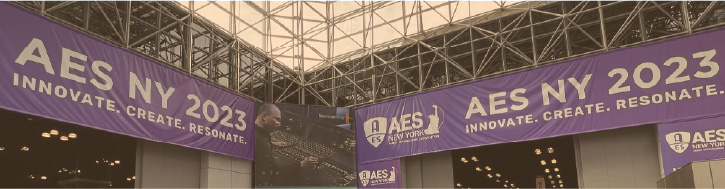 AES 2023 with light orange overlay